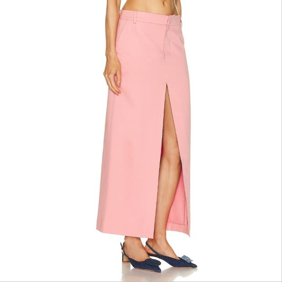 SIR. the label Giacomo Front Split Midi SKIRT Size 4 XL Pink Pockets NEW $550 - Picture 5 of 15